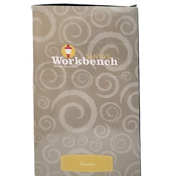 Santa's Workbench Collection Porcelain Gazebo Christmas Village - Picture 8 of 8